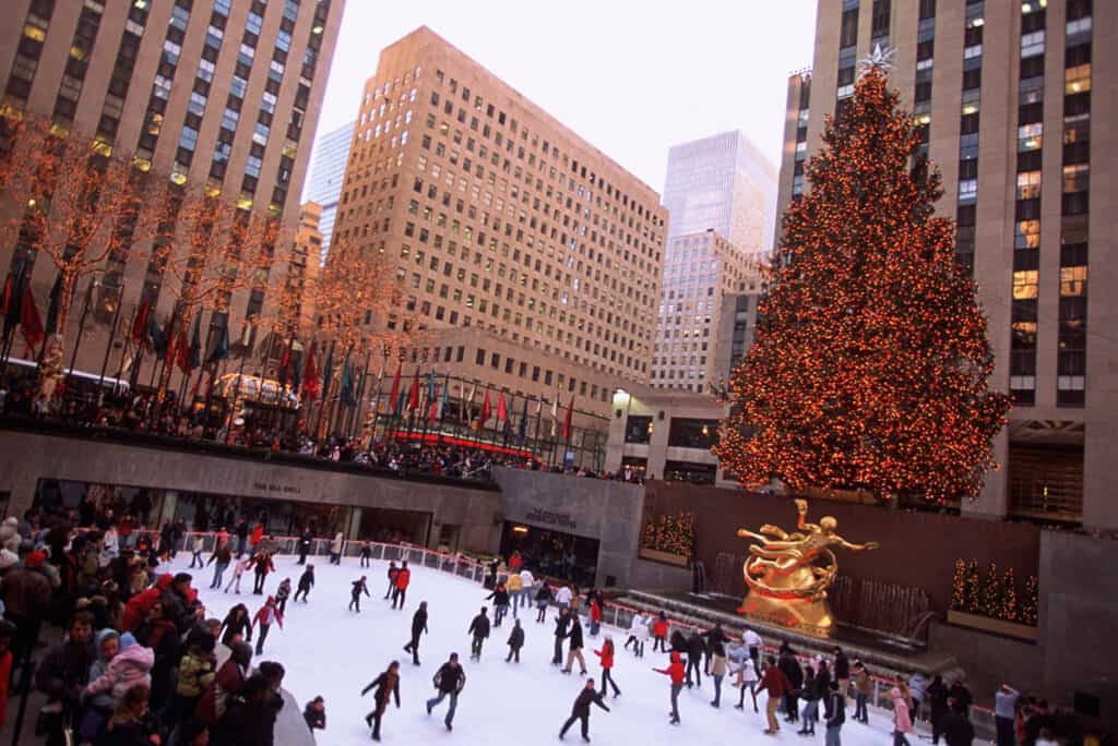The Rockeffeler Center Ice Rink