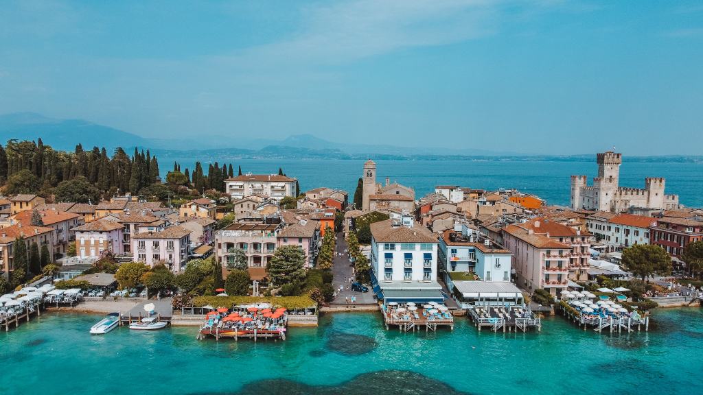 Lage Garda, view from a drone