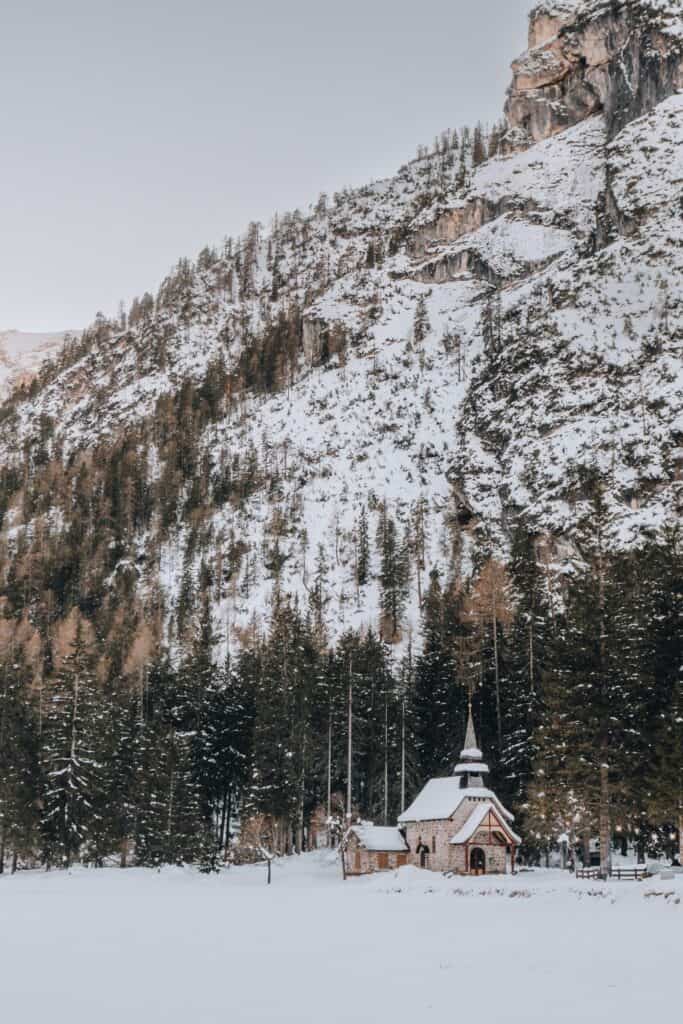 Lago Di Braies Chapel