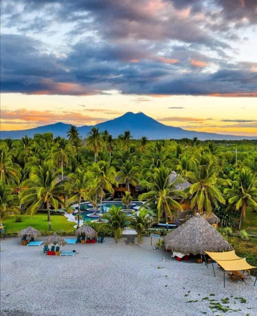 view from a hotel on santa ana volcano