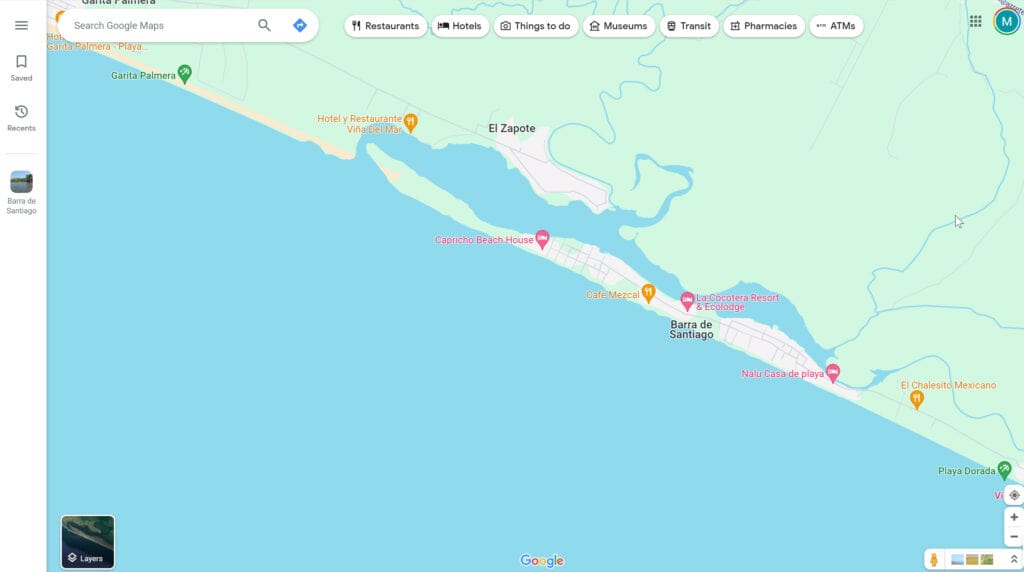 Barra de Santiago Map