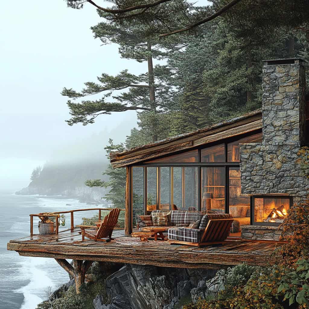 a house on the edge of a cliff